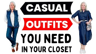 5 Casual Comfy Outfits Fashion \u0026 Style Over 50