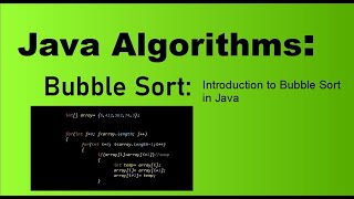 Java Algorithms for Beginners: Bubble Sort