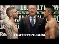 CARL FRAMPTON VS. HORACIO GARCIA WEIGH-IN AND FINAL FACE OFF