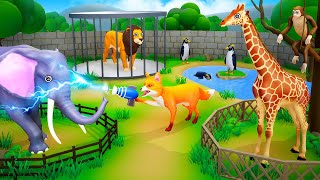 Funny Animals Zoo - Witchy Fox's Animals Transformation Comedy | Lion Monkey Ele