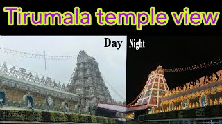 Tirumala temple view day and night తిరుమల పగటి వేళ-రాత్రి వేళ. #Shorts#Tirupati#tirumala#temple