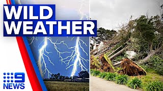 Destructive storms wreak havoc across Victoria | 9 News Australia