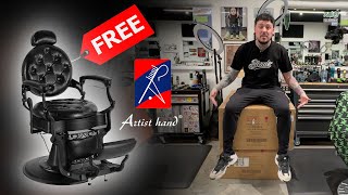 I got a FREE Barber Chair 😳 Artist Hand Beauty Barber Equipment