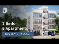 6 Apartments with 2 Bedrooms House Tour on 50X100 Plot - DPRO.design