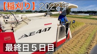 【稲刈り】2022年　最終日５日目