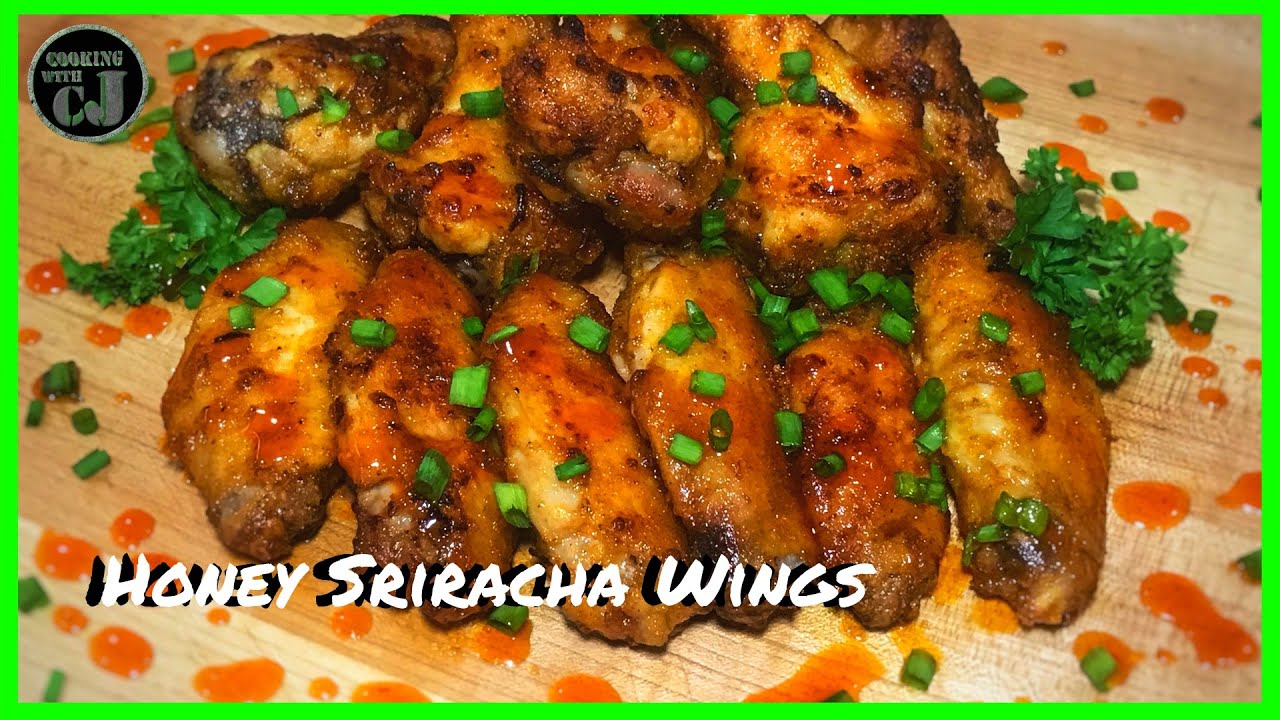 Air Fryer Crispy Honey Sriracha Chicken Wings | Air Fryer Recipe ...