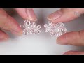 【uvレジン】uv resin diy crystal flower resin earring クリスタル花のピアスをdiyで作りました♪