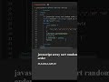 JavaScript array sort random order #shorts #html