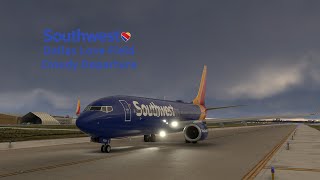 MSFS 20 | Southwest Airlines Boeing 737-800 Cloudy Departure from Dallas Love (Boris 737NG Sounds)