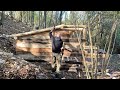 Building a Log Cabin from Start to Finish - all stages of construction with Luxon Bushcraft