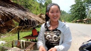 เที่ยวเมืองนุงกับหนุ่มเชียงตุง On the way to Keng Tung Akha lady shopping mall  cute girl.