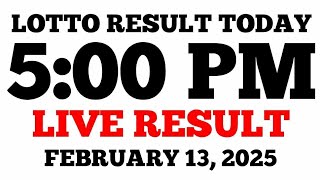 Lotto Result Today 5PM Draw February 13, 2025 PCSO LIVE Result