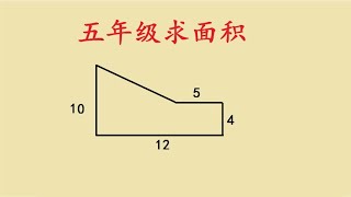 五年级求面积，要求3种解题方法，哪一种最简单？