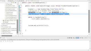 Reading Text Files using an ArrayList