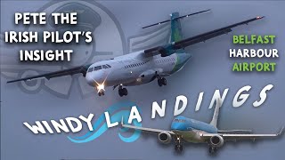 Breezy Belfast Bouncing! (CROSSWIND Landings at Belfast City Airport)