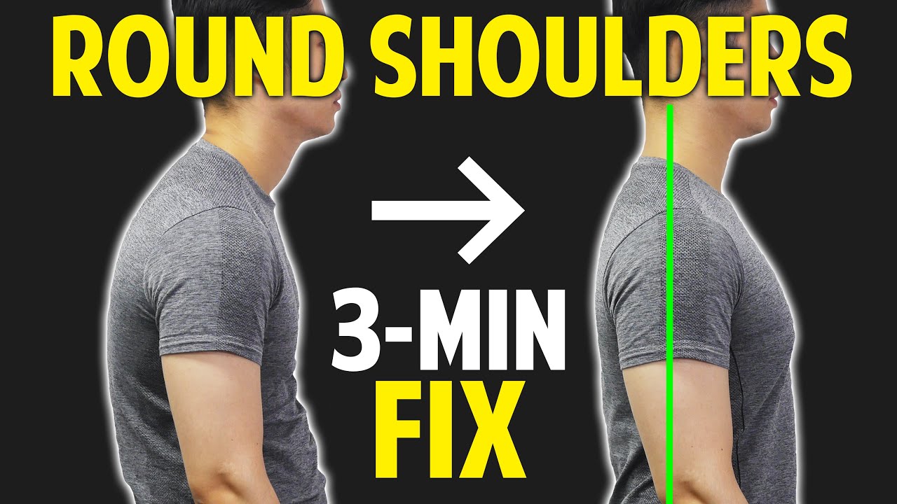 Fix Round Back, Round Shoulders｜With Just 3-Minutes｜Balancing Exercise ...