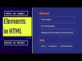 Block Elements vs Inline Elements | div vs span tags| HTML5 | Web Design