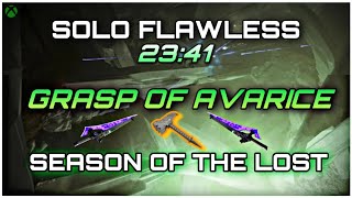 Xbox - Solo Flawless Grasp of Avarice in 23.41 w/ Titan - Season of the Lost