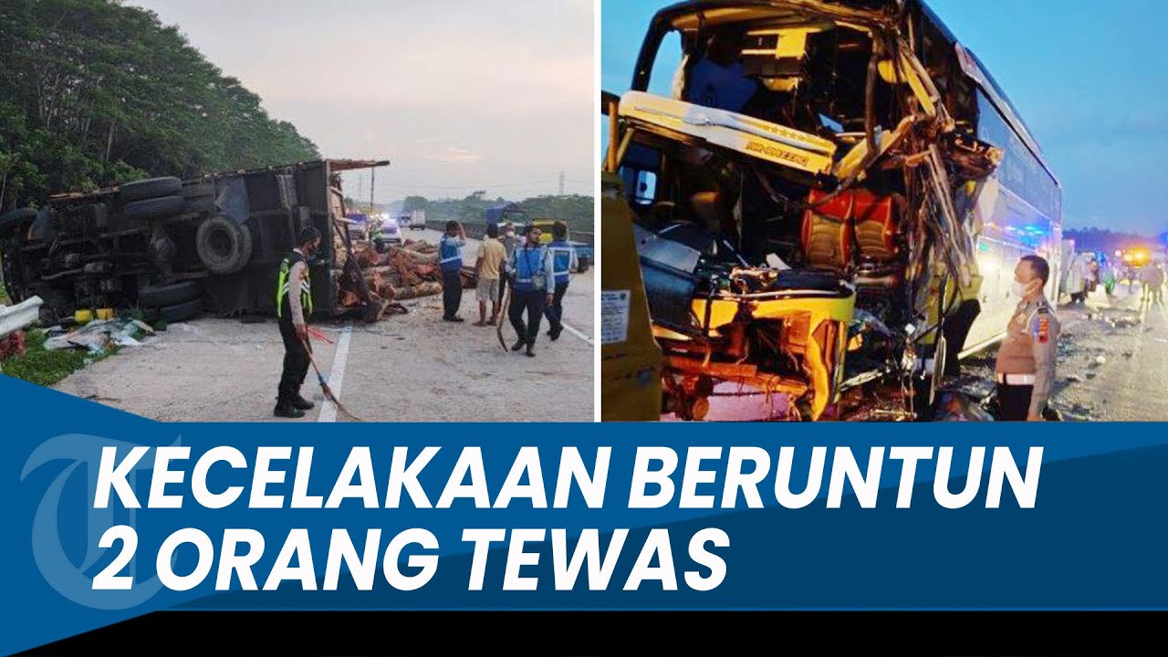 GAGAL NYALIP, Bus Picu Kecelakaan Beruntun 3 Kendaraan Di Tol Batang, 2 ...