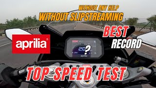 Aprilia RS457 Top Speed Best Record And GPS Speed Test Without Slipstreaming