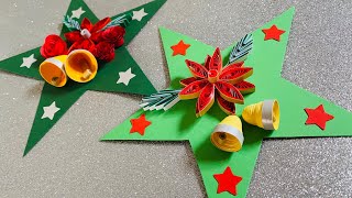 DIY Paper Quilling - Christmas Decoration / Christmas Star Card