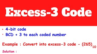 Excess-3 Code with example | Electrical Engineering