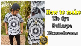 How to make || bullseye monochrome || TIE DYE TUTORIAL