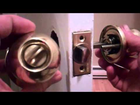 Removing an old door knob and installing a new one Removing an old door knob and installing a new one