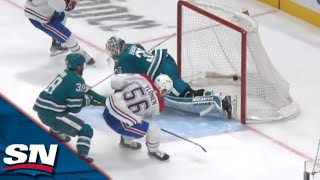 Jesse Ylonen Finishes Off Rim Pitlick's Feed To Give Canadiens Third-Period Lead vs. Sharks