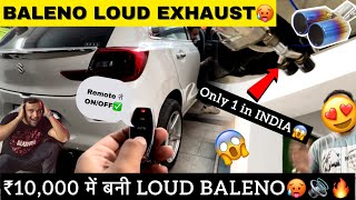 Baleno Modified😱Loudest Car Exhaust🔥FronX मे भी नहीं❌Ultimate Valvetronic Exhaust Setup in ALL Car