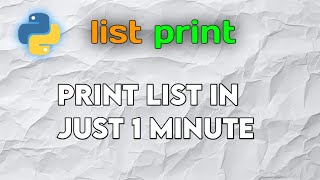 Print a List in Python in 1 Minute ⚡ Beginner Tutorial