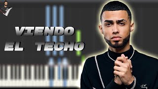 Jay Wheeler - Viendo El Techo | Instrumental Piano Tutorial / Partitura / Karaoke / MIDI