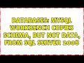 Databases: MySQL Workbench copies Schema, but not data, from SQL Server 2008 (3 Solutions!!)