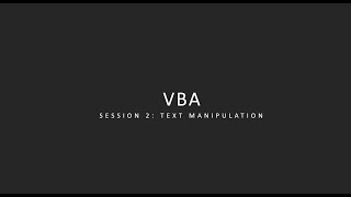 Skema CFM - VBA Fall 2020 - Session 2 Recording