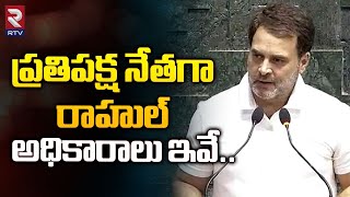 ప్రతిపక్ష నేతగా రాహుల్ అధికారాలు ఇవే | Rahul Gandhi As Leader of Opposition in Lok Sabha | RTV