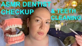 ASMR - DENTIST CHECK UP \u0026 TEETH CLEANING - PERSONAL ATTENTION, SONIC CLEANING, COUNTING