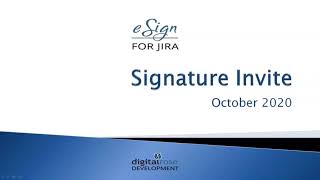 eSign for JIRA - How To: Signature Invite