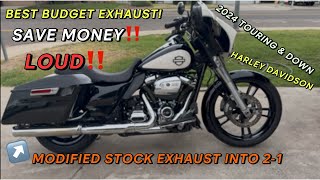 How To Modified Stock Exhaust to 2 into 1 on Harley Davidson Touring Models 2024 & Down