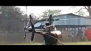 Manoj Tiwari was Come in Colonelganj - Gonda Helicopter Flying by Rajdeep Soni