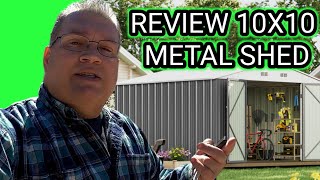 We Built a 10x10 Metal Shed from Wayfair - getting organized #wayfair #patdees #review