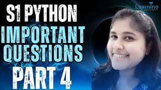 KTU BTECH S1 Algorithmic thinking with python Model question paper Module 3