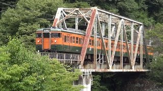 JR吾妻線　旧 川原湯温泉駅周辺　115系　107系