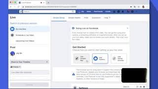 How to get your RTMP URL & Stream Key on Facebook?