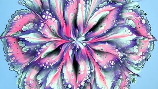 1009 How To Paint An Easy Flower Acrylic Pour Painting Reverse Flower ...