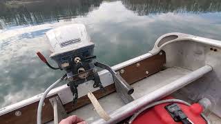 1971 Evinrude Lightwin 4hp Outboard Motor Lake Run