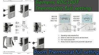 Siemens RDG100T Thermostat setting! RDG100T Operating Instruction! RDG100T 220v Thermostat