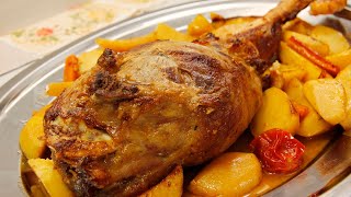 Roasted Leg of Lamb. The meat melts in your mouth