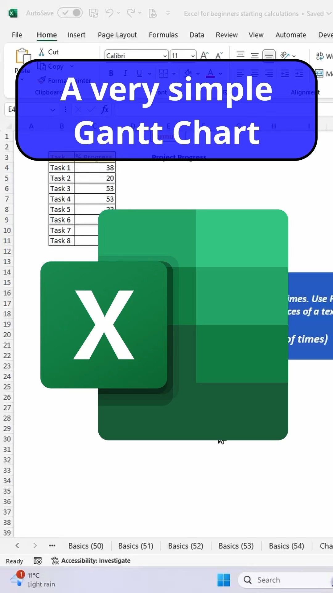 Диаграмма Ганта стала проще: демонстрация функции REPT в Excel
