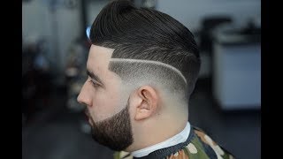 Drop Fade Tutorial | Side Part | Beard Line up!