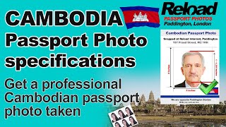 Cambodia Passport Photo and Cambodian Visa Photo snapped at Reload Internet in Paddington, London